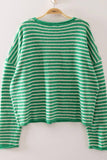 Button Down Stripe Sweater