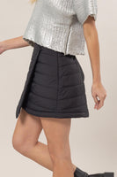 Puffer Mini Asymmetrical Skirt