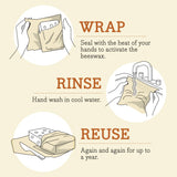 Reusable Beeswax Food Wraps 3 Pack