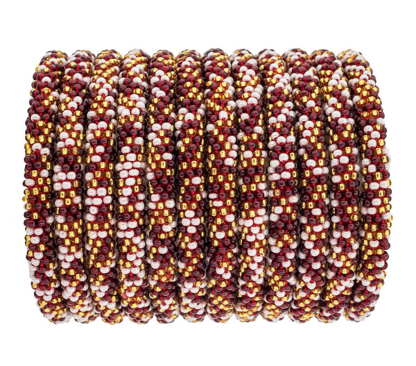 Roll-On® Bracelet Burgundy and Gold Speckled