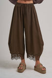 Lace Trim BALLOON LEG PANT