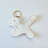 Bird tooled leather Keychain 