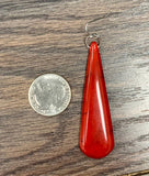 Red Statement Earrings - 2.6"