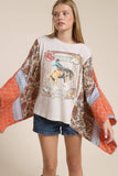 Cowboy Graphic Kaftan Top