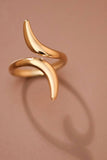 18K Gold Plated Waterproof Stainless Steel Ring - 7875
