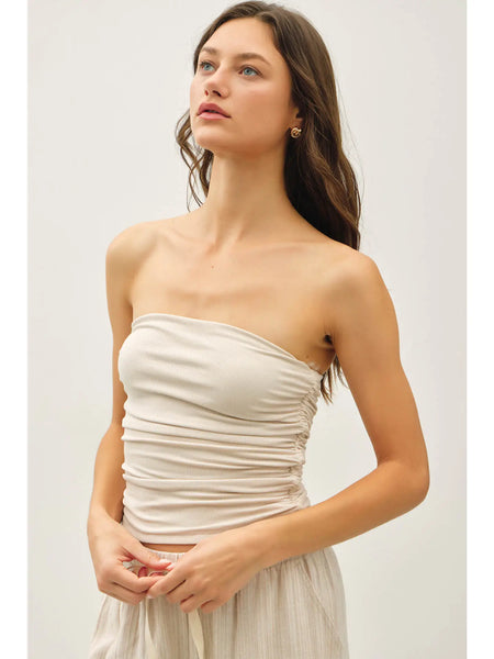 Ribbed Tube Top large / ecru Ribbed Tube Top large / ecru