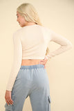 Comfy Casual Fitted Crop Knit Top