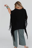 Western Showstopper Fringe Top - Black