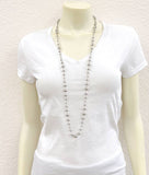 739000, 36" Handmade Silver Navajo Bead Necklace