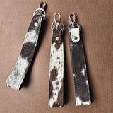 Cowhide Long Keychain - Genuine Cowhide