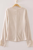 Lace Sleeve Ribbed Top