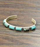Western Bar Turquoise Cuff Bracelet