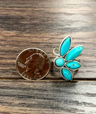 750393, Turquoise, Brass Adjustable Ring