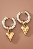 18K Gold Plated Waterproof Stainless Steel Drop Earrings - 7784