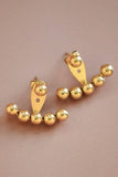 18K Gold Plated Waterproof Stainless Steel Stud Earrings - 6898