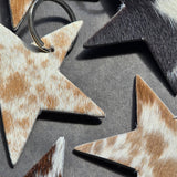 Cowhide Star Keychain – Genuine Hair