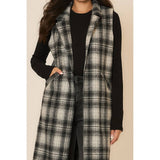 Plaid Long Vest Jacket