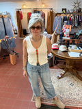 Open Eyelet Knit Tank