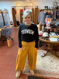 Smocked Waist Wide Leg Pant