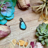 FREE Sterling Silver Necklace + MJ Freeform Bright Blue Turquoise Charm