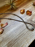 23 inch graduated Sterling Silver Pearls hoop necklace