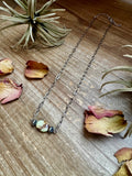 16-Inch Lemon Turquoise Magnesite Necklace with Sterling Saucer Pearls