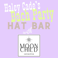 Hat Bar for Hayley Cade Bach Party HATS & HAIR - 103 Moon Child Collective   