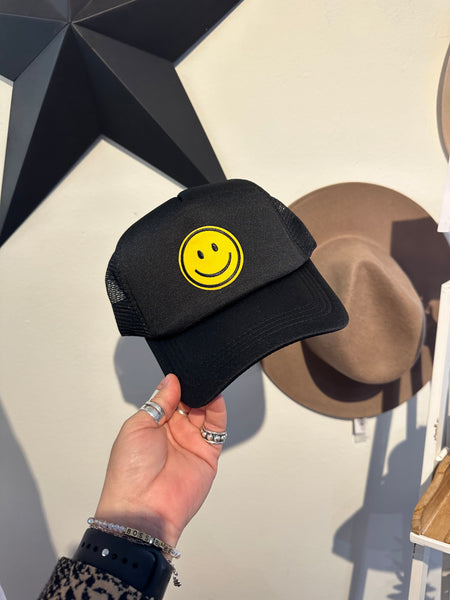 Custom Trucker Hat HATS & HAIR - 103 Moon Child Collective smiley  
