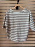 Stripe Short Sleeve Top