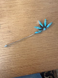 Sterling Silver + Turquoise Hat Pin