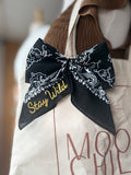 Custom Embroidered Bandana Bow
