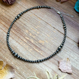 Graduated Sterling Silver pearls choker necklace