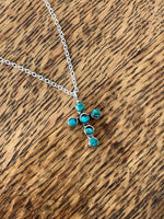 Cutsey Turquoise Cross Necklace