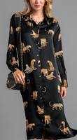 Meow Shirt Dress DRESSES - 171 umgee small black 