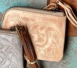 Hand-tooled Leather Coin Purse  Leaders in Leather bone  