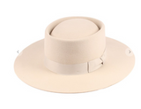 100% Wool Gambler  Too Too Hat ivory  