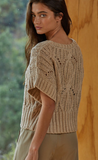 Cali Crochet Sweater Top  by together   