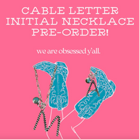 *PRE-ORDER* Cable Initial Necklace JEWELRY - 101 Boho Soul   