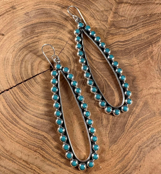 Teardrop Turquoise Earrings