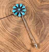 Sterling Silver + Turquoise Hat Pin