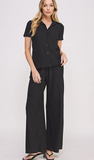 Textured Wide Leg Pant