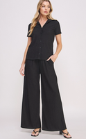 Textured Wide Leg Pant