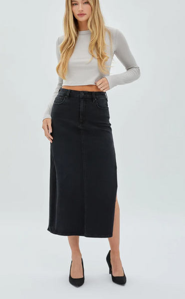 Midi Denim Skirt