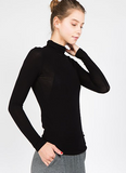 Long Sleeve Mock Neck Top