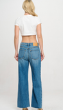 Wide Leg Raw Hem Jean