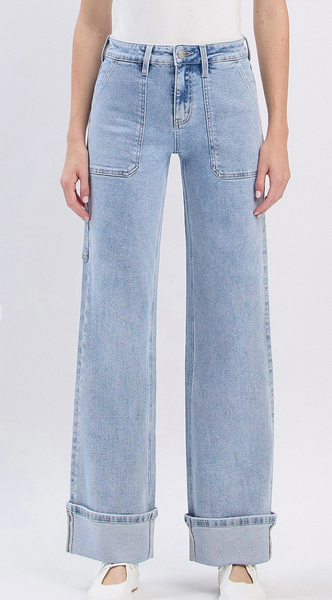 High Rise Carpenter Cuffed Jean