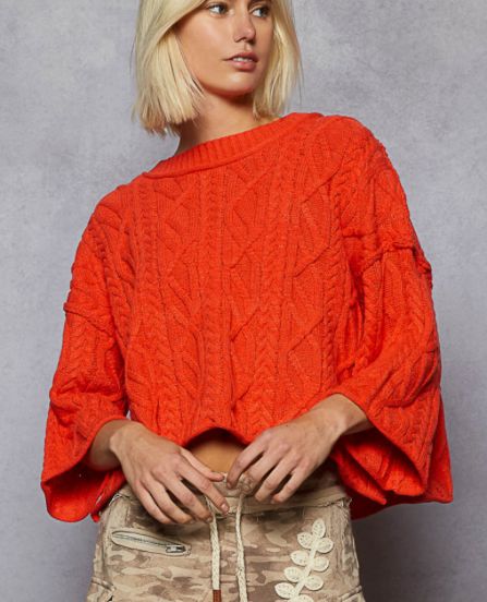 Hot Coral Sweater
