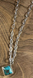Shape SS + Turquoise Necklace