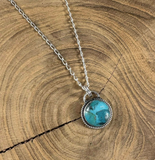 Shape SS + Turquoise Necklace