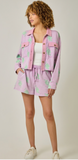 Embroidery Mixed Wash Jacket